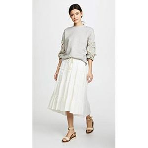 See By Chloé Ruffled Cream Maxi Prairie Skirt M